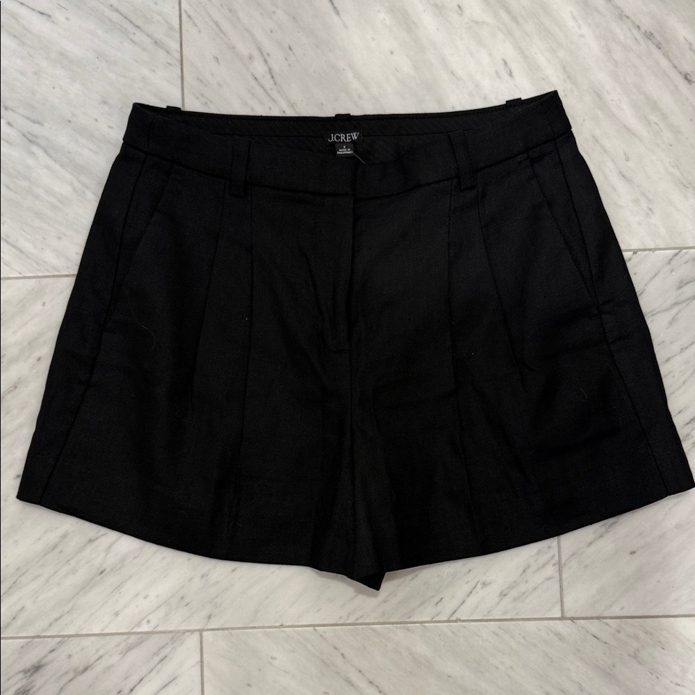 J. Crew Black Pleated Women's Bermuda Shorts